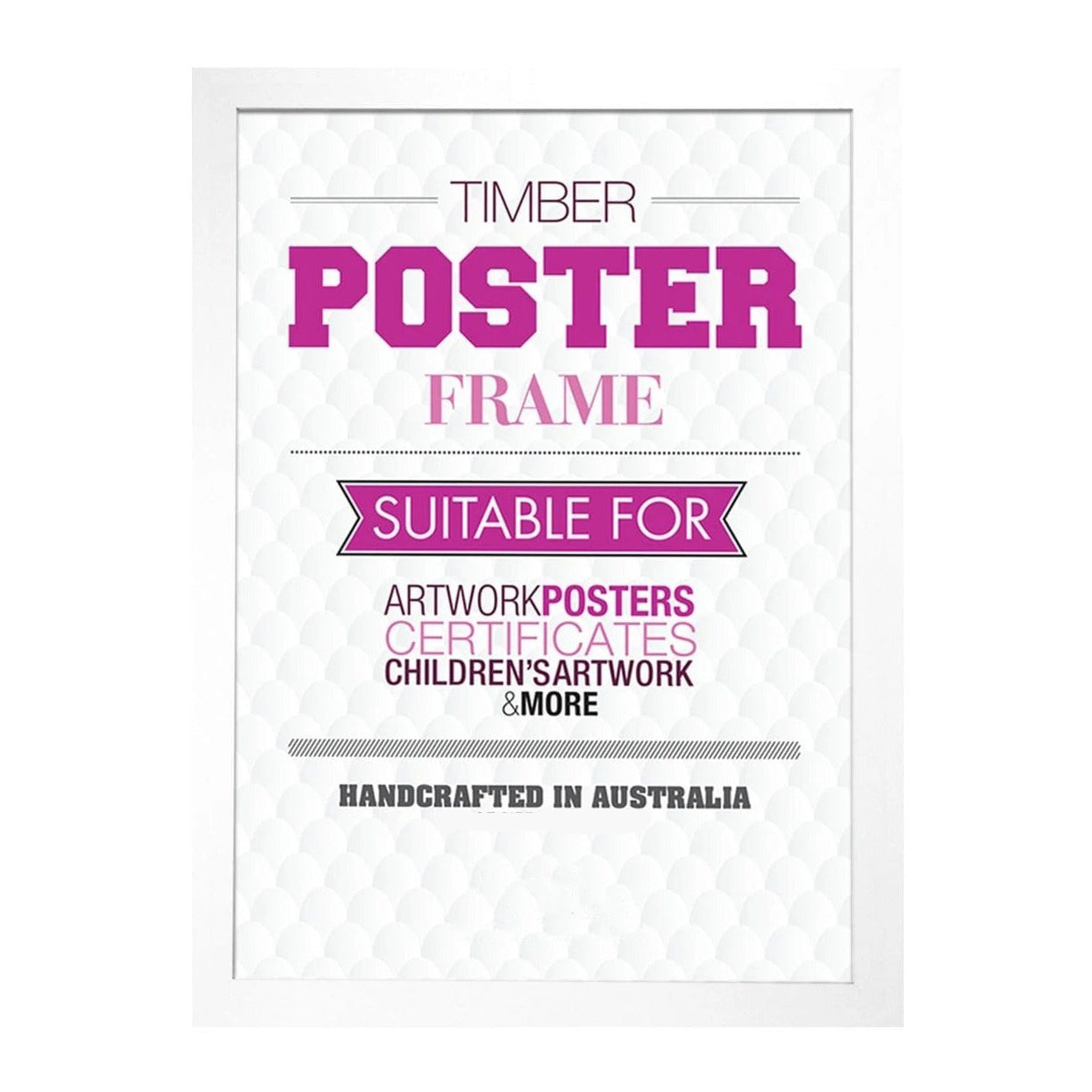A3 White Timber Poster Frame