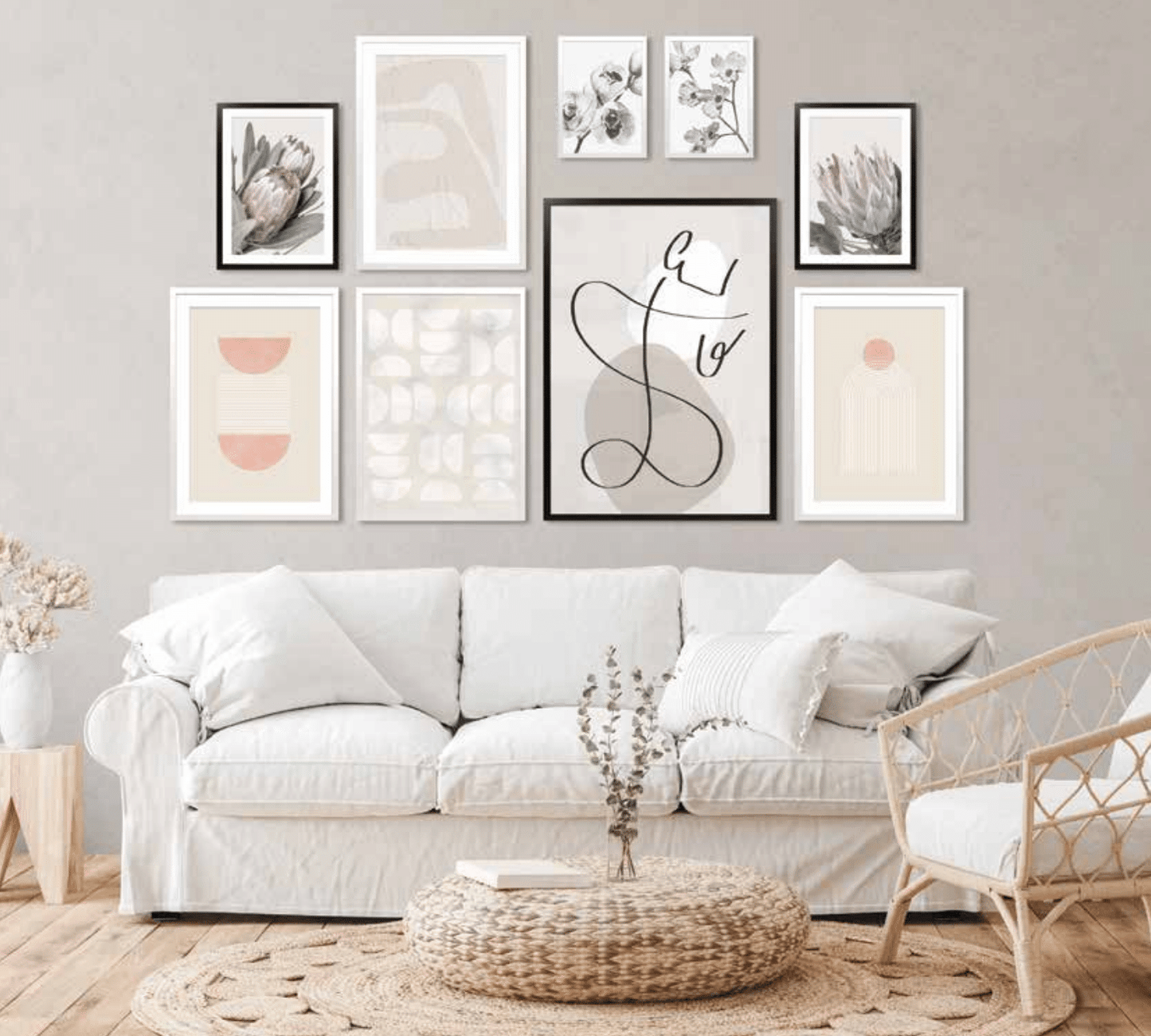 10x12” white timber frame with matboard to suit 6x8” photo